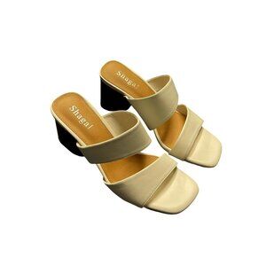 Shagal Women's Two Strap Comfortable Dressy White Size 7 (US)